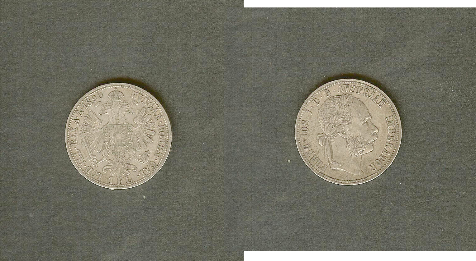 Austria 1 florin 1890 EF+
